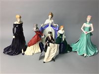 Lot 194 - A LOT OF ROYAL DOULTON, WORCESTER AND COALPORT FIGURES