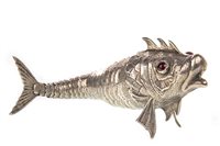 Lot 824 - AN IMPRESSIVE SPANISH SILVER ARTICULATED FISH
