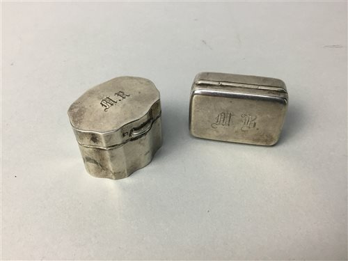 Lot 14 - TWO SILVER PILL BOXES