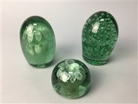 Lot 71 - A LOT OF THREE END OF DAY VICTORIAN GLASS PAPERWEIGHT DUMPS