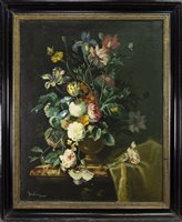 Lot 643 - STILL LIFE WITH FLOWERS