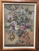 Lot 138 - A PAIR OF FRAMED WOOL TAPESTRIES