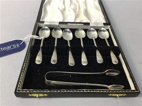 Lot 146 - A SET OF SIX SILVER COFFEE SPOONS