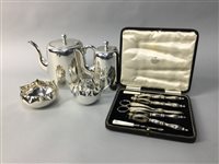 Lot 148 - A PAIR OF NUT CRACKERS, GRAPE SCISSORS, PAIR OF PICKS AND OTHER PLATED WARE