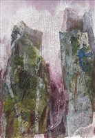 Lot 152 - STANDING STONES, A MIXED MEDIA BY CHRISTOPHER BYRNE