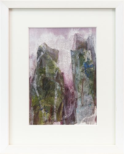 Lot 152 - STANDING STONES, A MIXED MEDIA BY CHRISTOPHER BYRNE