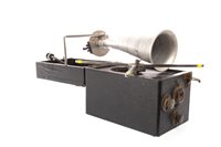 Lot 939 - AN EARLY 20TH CENTURY PETER PAN CAMERA FORM GRAMOPHONE
