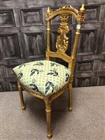 Lot 198 - A ROCOCO GILDED CHAIR
