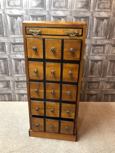 Lot 207 - A MAHOGANY APOTHECARY CABINET
