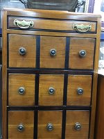 Lot 207 - A MAHOGANY APOTHECARY CABINET
