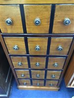 Lot 207 - A MAHOGANY APOTHECARY CABINET