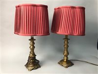 Lot 220 - A PAIR OF TABLE LAMPS