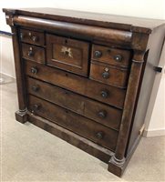 Lot 155 - A VICTORIAN OGEE CHEST