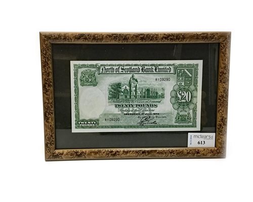 Lot 613 - NORTH OF SCOTLAND BANK LIMITED £20, 1943