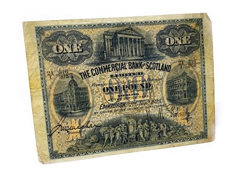 Lot 616 - THE COMMERCIAL BANK OF SCOTLAND £1, 1923