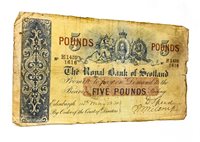 Lot 626 - THE ROYAL BANK OF SCOTLAND £5, 1922