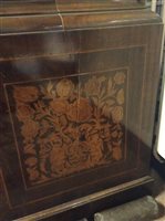 Lot 1404 - AN 18TH CENTURY MARQUETRY AND WALNUT CLOCK