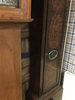 Lot 1404 - AN 18TH CENTURY MARQUETRY AND WALNUT CLOCK