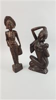 Lot 91 - A GROUP OF CARVED WOODEN ITEMS