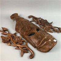 Lot 91 - A GROUP OF CARVED WOODEN ITEMS