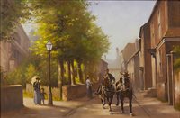 Lot 712 - OFF TO THE FIELDS, AN OIL BY GRAHAM ISOM
