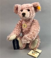 Lot 340 - A PINK STEIFF TEDDY BEAR