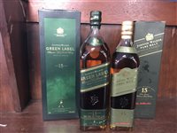 Lot 33 - JOHNNIE WALKER GREEN LABEL 15 YEARS OLD ONE LITRE & 70CL