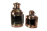 Lot 962 - A LOT OF TWO COPPER SHIP'S LAMPS