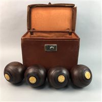 Lot 293 - A SET OF FOUR LAWN BOWLS
