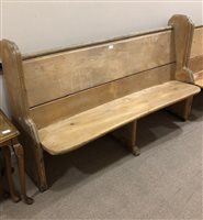 Lot 397 - A VICTORIAN PINE CHURCH PEW
