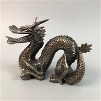 Lot 313 - A LOT OF ASIAN METAL FIGURES AND DRAGONS