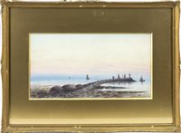 Lot 699 - HERRING SNACKS IN THE FIRTH OF FORTH, A WATERCOLOUR BY JOHN RUTHERFORD WIGHT