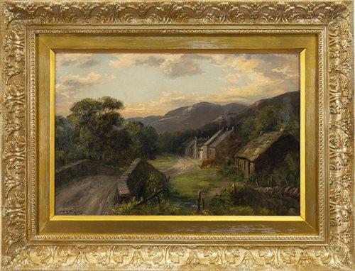 Lot 499 - A PAIR OF BUCOLIC SCENES, WITH CATTLE AND FIGURES, BY WILLIAM SCOTT MYLES