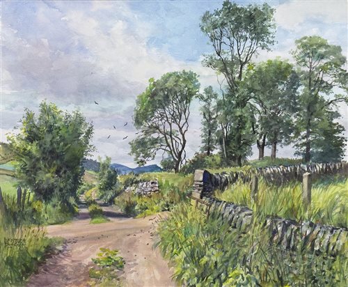Lot 466 - OLD DUNDEE - BLAIRGOWRIE RAILWAY LINE, AN ORIGINAL WATERCOLOUR BY JAMES MCINTOSH PATRICK