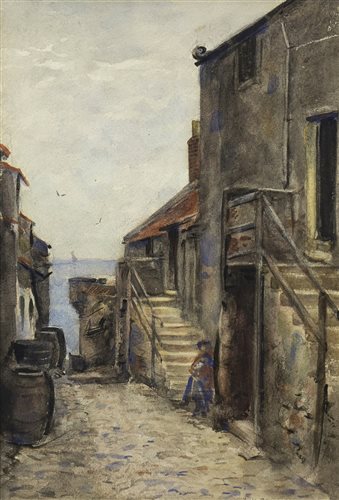 Lot 472 - NEWHAVEN, A WATERCOLOUR BY WILLIAM MARSHALL BROWN