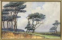 Lot 661 - SCOTCH FIRS, A WATERCOLOUR BY LAWRENCE LINNELL