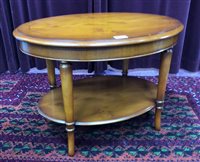 Lot 406 - A YEW WOOD SIDETABLE