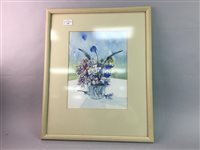 Lot 216 - STILL LIFE OF FLOWERS, A WATERCOLOUR