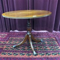 Lot 410 - A MAHOGANY OVAL SIDE TABLE