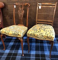 Lot 457 - A LOT OF TWO PAIRS OF UPHOLSTERED CHAIRS