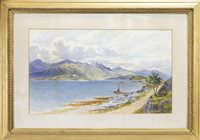 Lot 314 - LOCH SCENE, A WATERCOLOUR BY JAMES MCCULLOCH