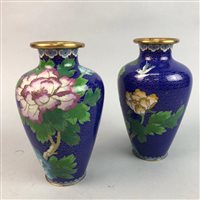 Lot 93 - A PAIR OF CHINESE CLOISONNÉ VASES