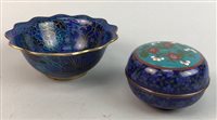 Lot 88 - A CHINESE CLOISONNÉ BOWL AND TRINKET BOX