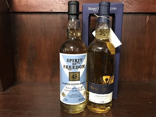 Lot 21 - SPIRIT OF FREEDOM 45 AND THE TWEEDDALE AGED 12 YEARS