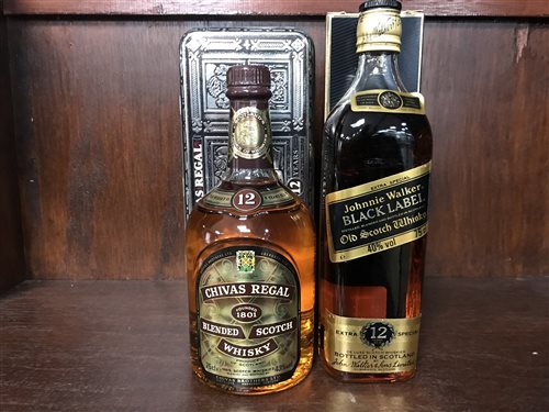 Lot 24 - JOHNNIE WALKER BLACK LABEL 12 YEARS OLD AND CHIVAS REGAL AGED 12 YEARS