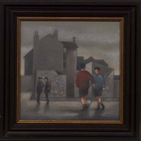 Lot 2254 - * SAM SKELTON, PLAYING CATCHUP acrylic on...