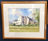 Lot 130 - A WATERCOLOUR OF HILL HOUSE BY ALAN SIMPSON