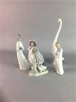 Lot 128 - A LOT OF LLADRO AND NAO FIGURES AND THREE SPANISH FIGURES