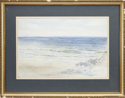 Lot 523 - A COASTAL SCENE, POSSIBLY MACHRIHANISH, BY WILLIAM MCTAGGART