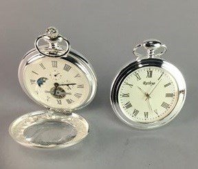 Lot 18 - A LOT OF FOUR MODERN SILVER PLATED POCKET WATCHES